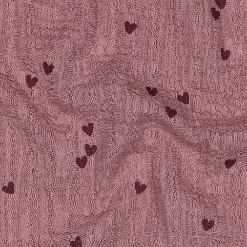 Musselin Herzi Rosa