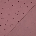 Musselin Herzi Rosa