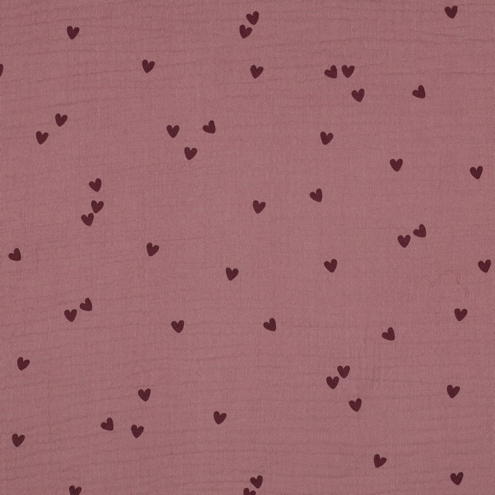 Musselin Herzi Rosa