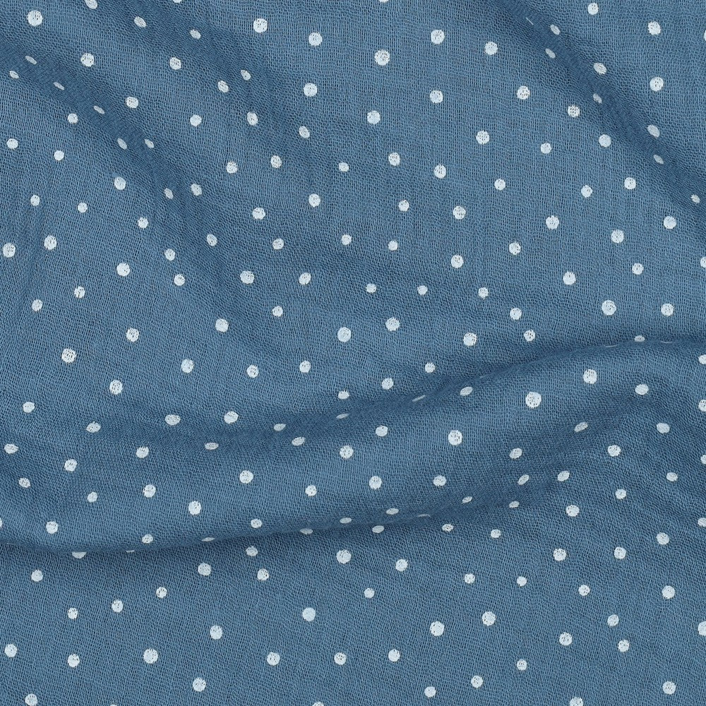 Musselin Blau Pünktchen