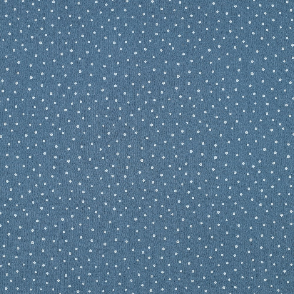 Musselin Blau Pünktchen