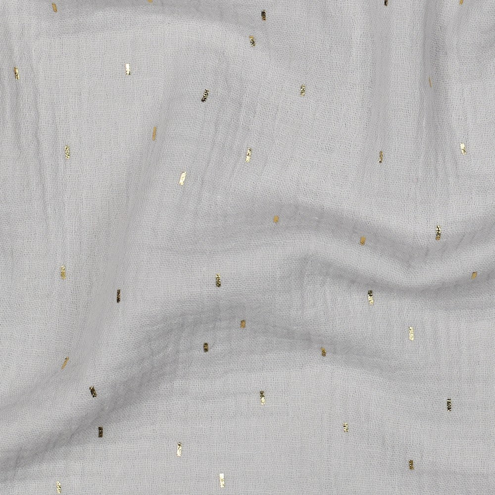 Musselin Grau Gold