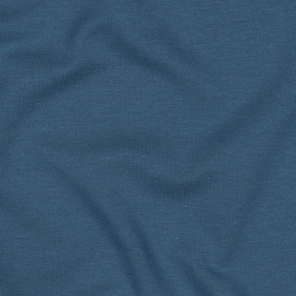 French Terry Uni Jeansblau
