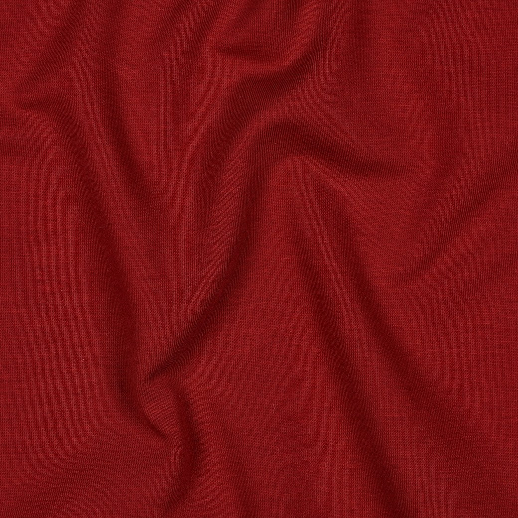 French Terry Uni Bordeauxrot