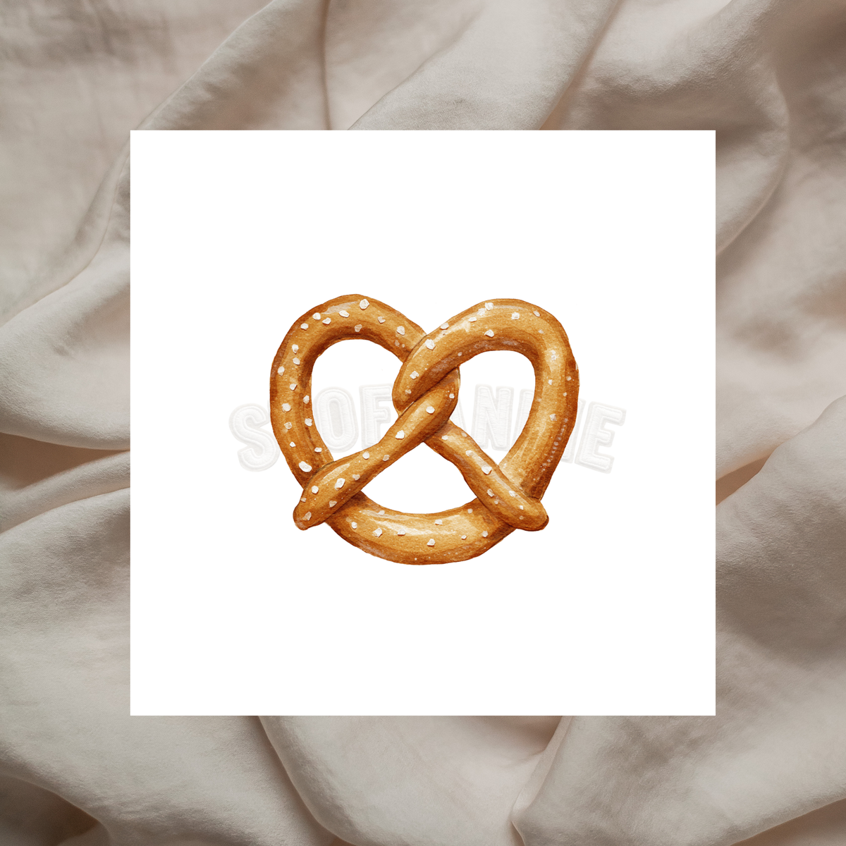 Bügelbild Brezel